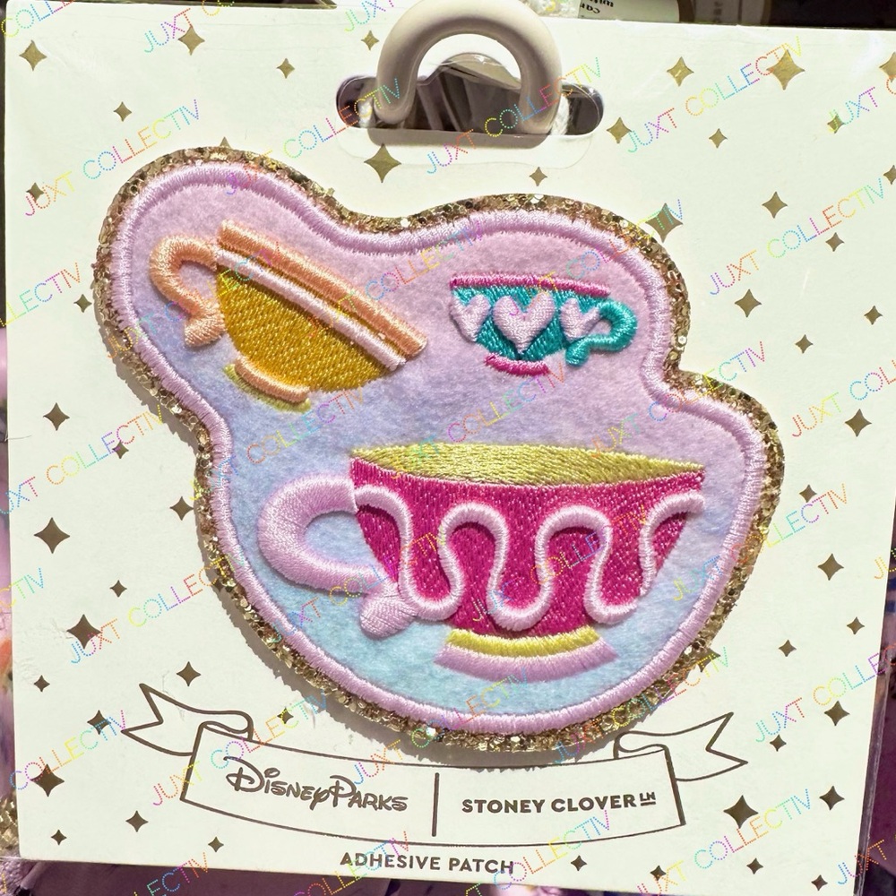 Disney Parks Stoney Clover Lane Disneyland 70th Anniversary Teacup Glitter Patch